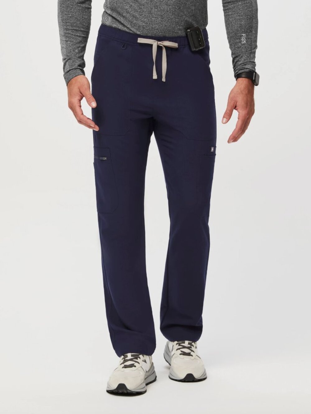 FIGS Cairo Cargo Straight-Leg Scrub Pants Men's Navy Blue Size XL/Short